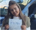  Rebecca with Driving test pass certificate
